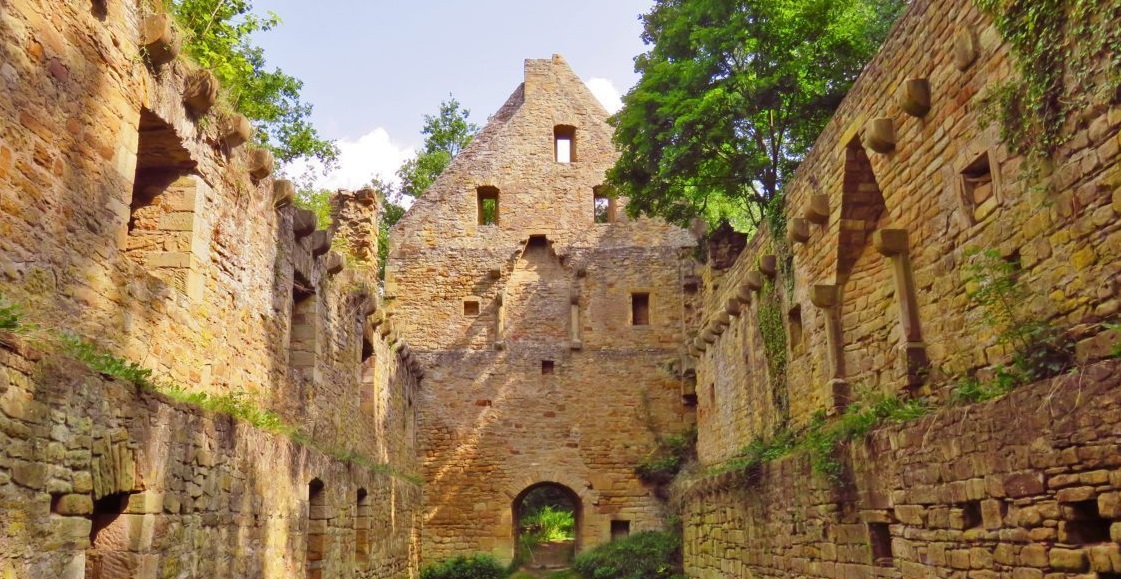 Plek waar voorheen het klooster van Hildegard van Bingen stond