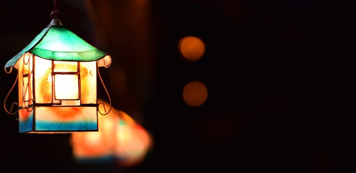 Gekleurde lantaarn