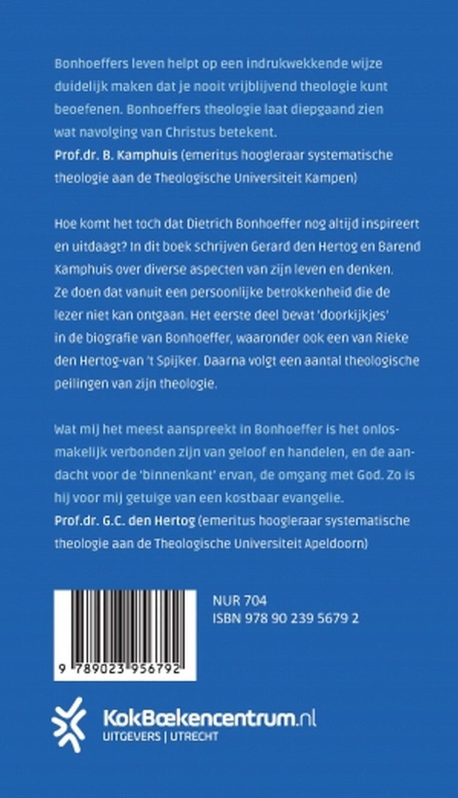 Geïnspireerd en uitgedaagd door Dietrich Bonhoefferbackcover
