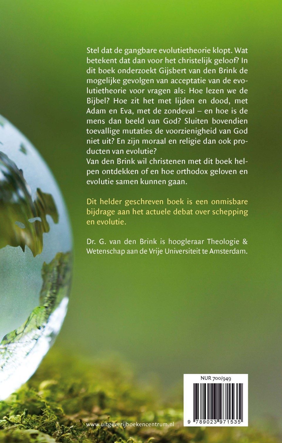 En de aarde bracht voortbackcover