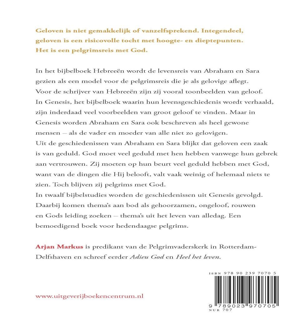 Pelgrim met Godbackcover