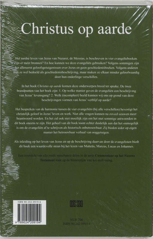 Christus op aardebackcover