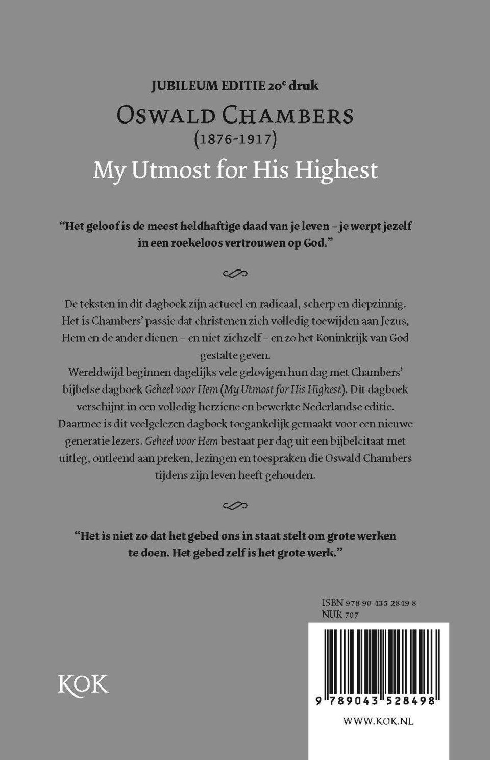 Geheel voor hembackcover