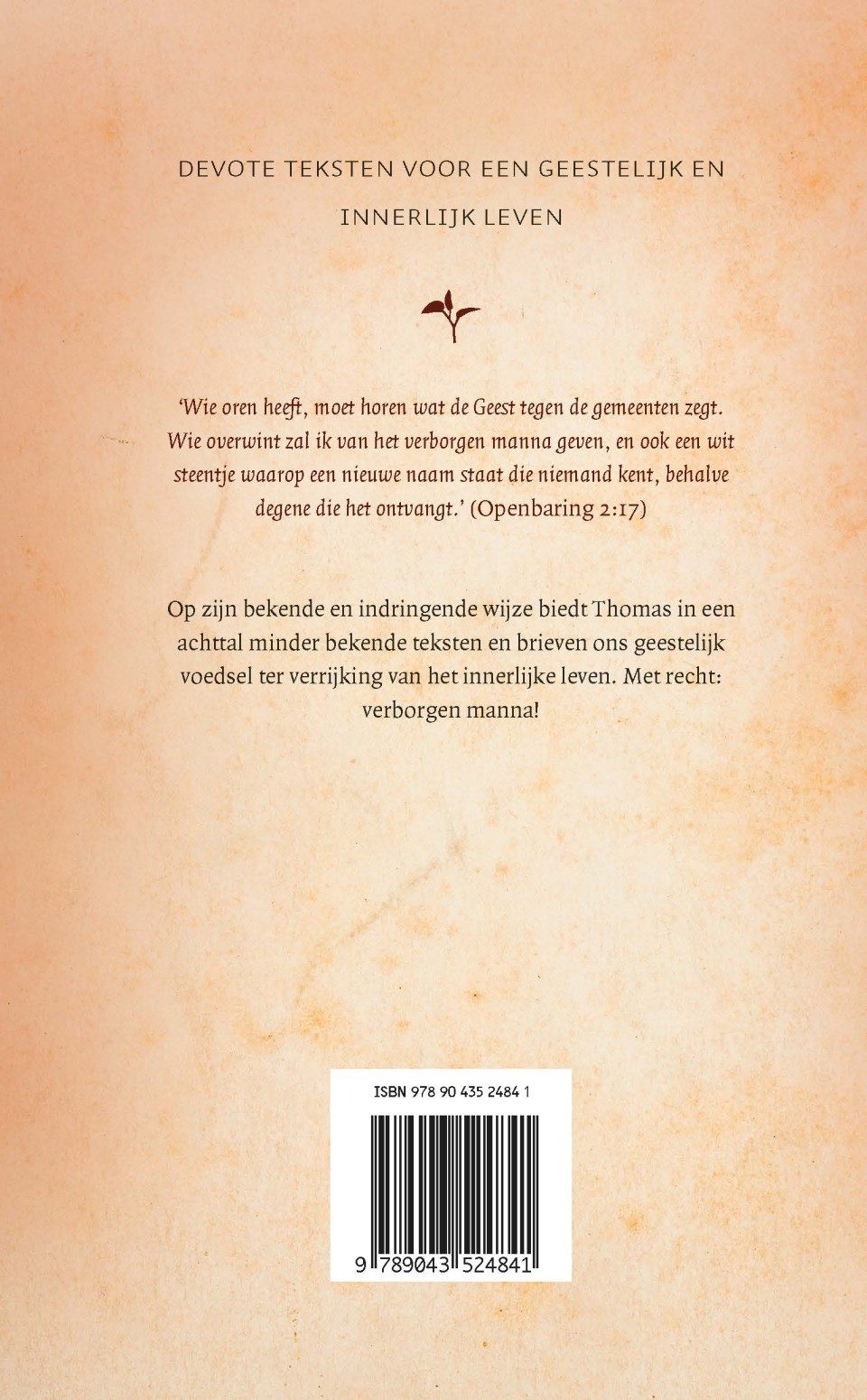 Verborgen mannabackcover