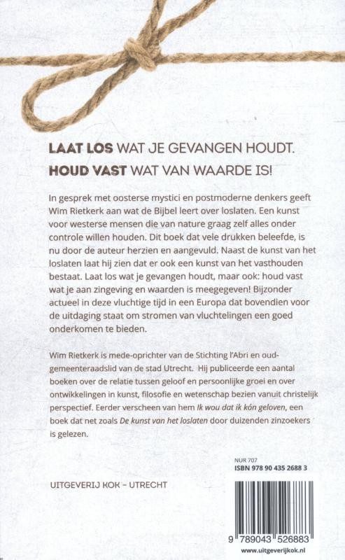 De kunst van het loslaten en vasthoudenbackcover