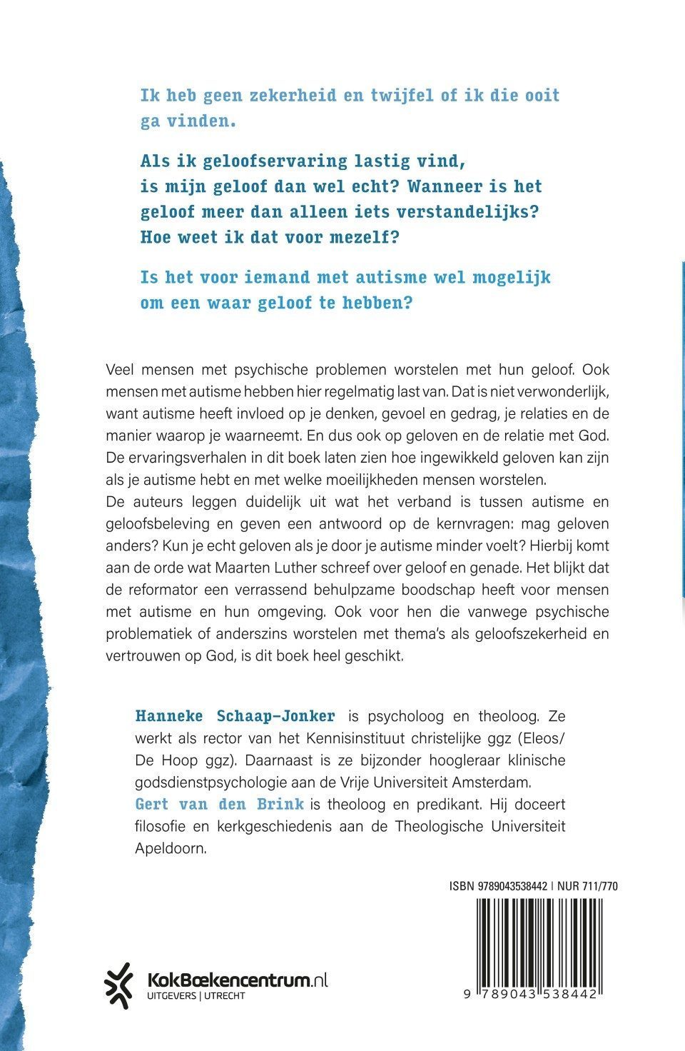 Anders voelen, anders gelovenbackcover