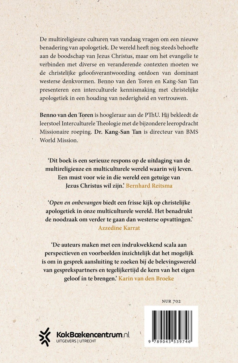 Open en onbevangenbackcover