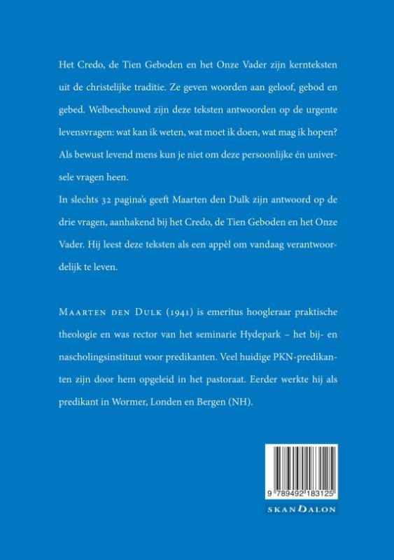 Geloof, gebod en gebedbackcover