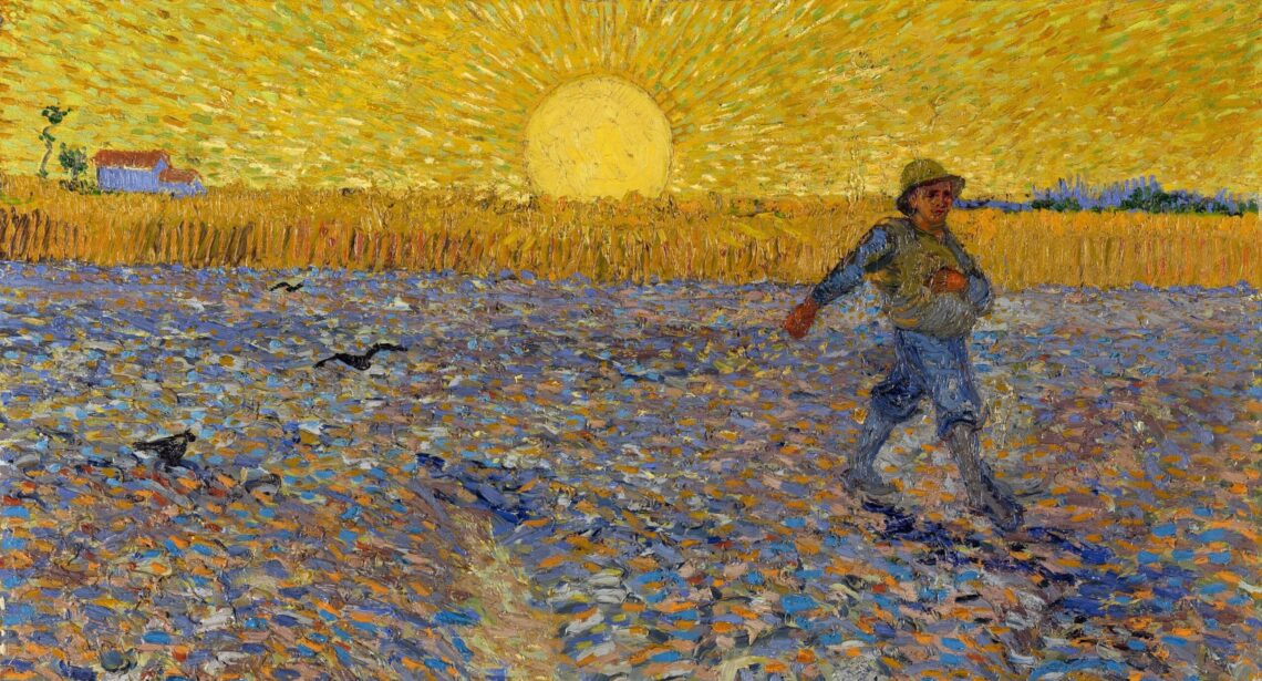Vincent van Gogh. De zaaier, 1888. Kröller-Müller Museum, Otterlo. Vincent van Gogh. De zaaier, 1888. Kröller-Müller Museum, Otterlo.