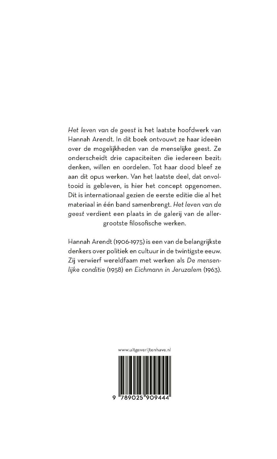 Het leven van de geestbackcover