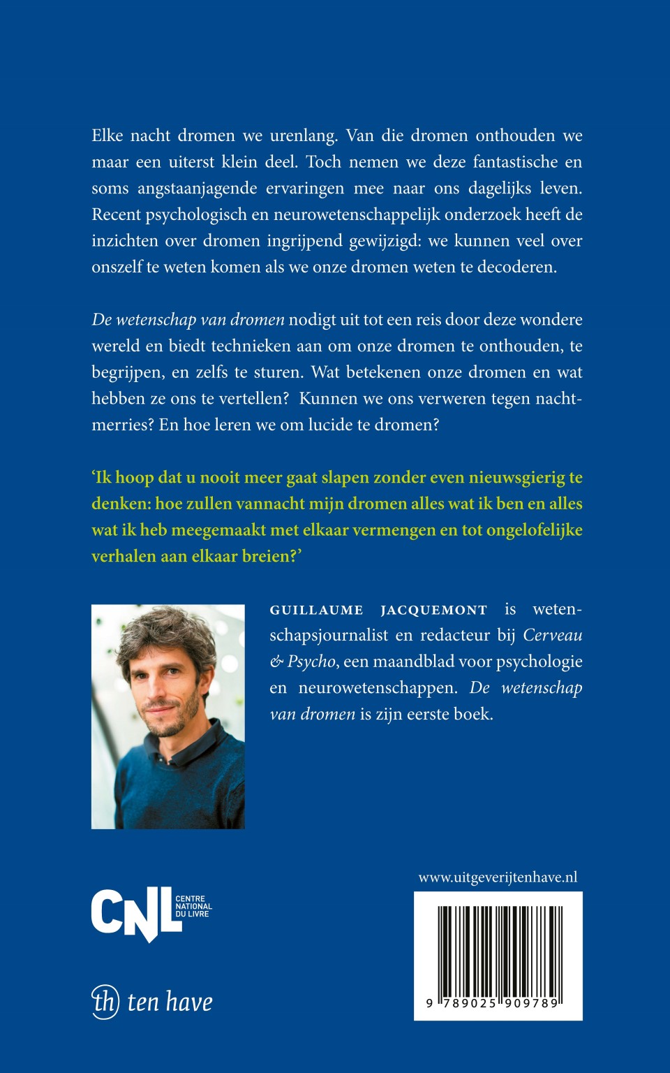 De wetenschap van dromenbackcover