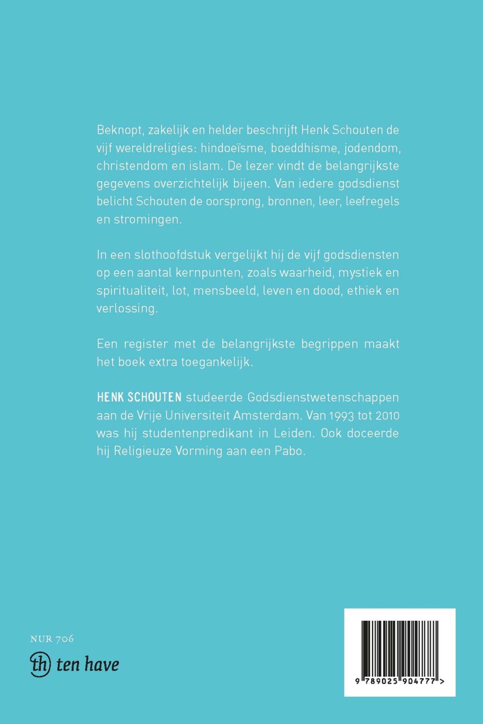 De vijf religies van de wereldbackcover