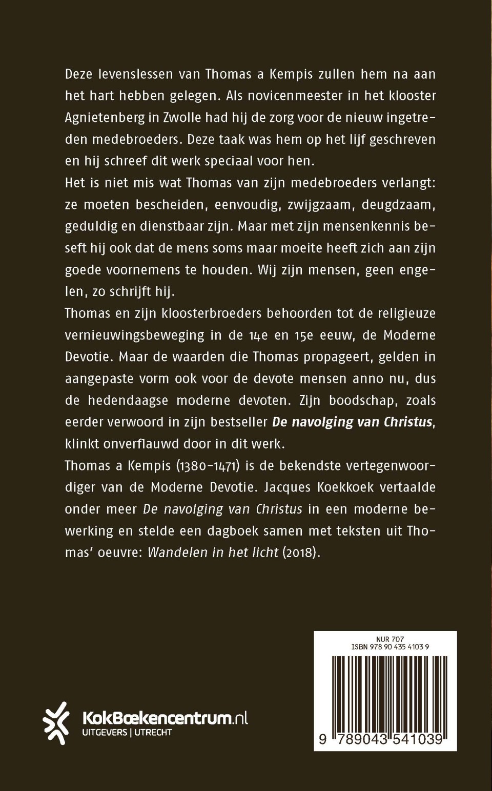 Levenslessen voor moderne devotenbackcover