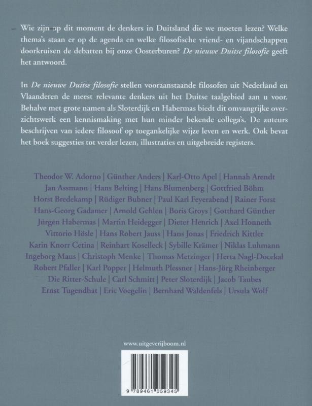 De nieuwe Duitse filosofiebackcover