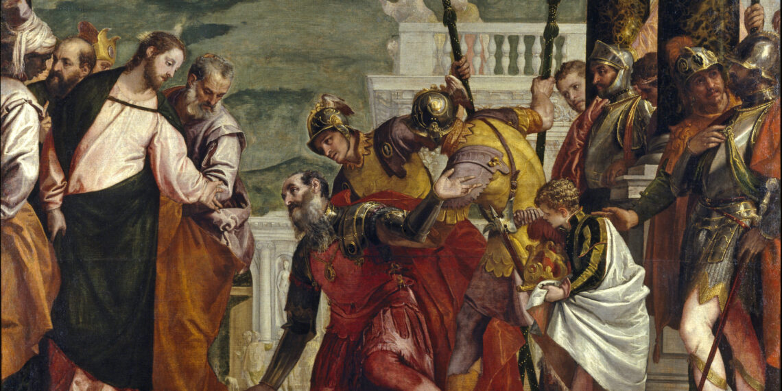 Jezus en de centurion Schilderij Jezus en de centurion