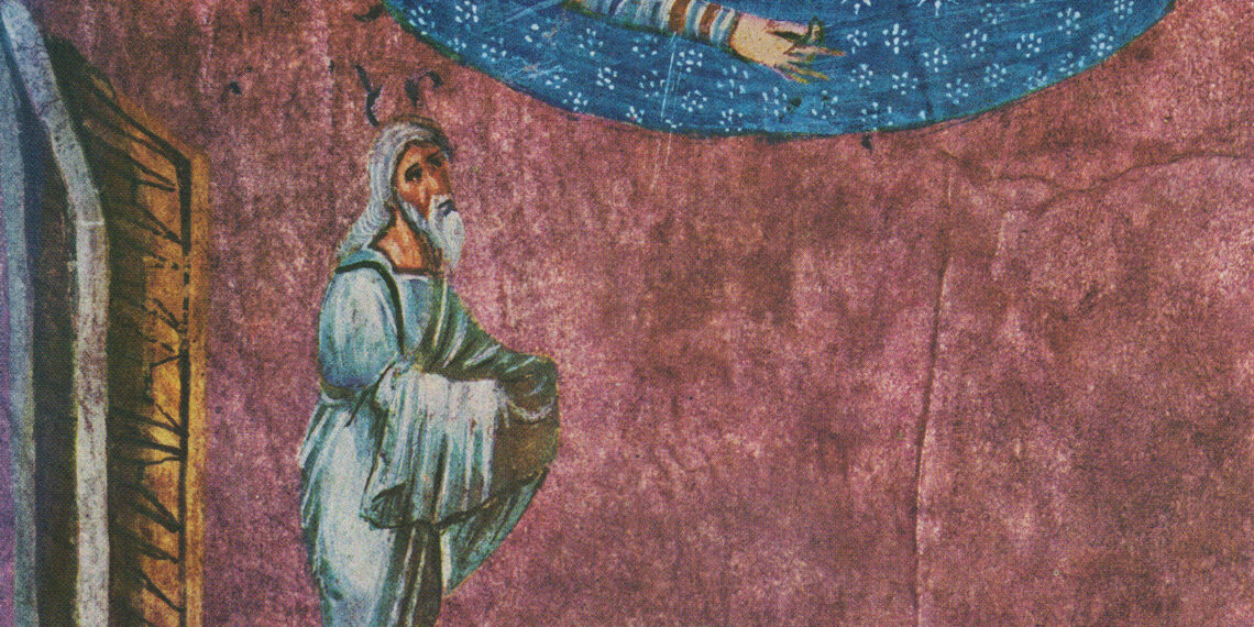 De belofte aan Abraham. Wiener Genesis, 6e eeuw. Klein-Azië. Östereichische Nationalbibliothek, Wenen.