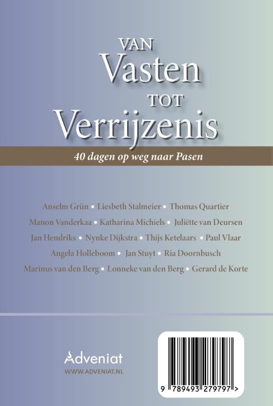 Van Vasten tot Verrijzenisbackcover
