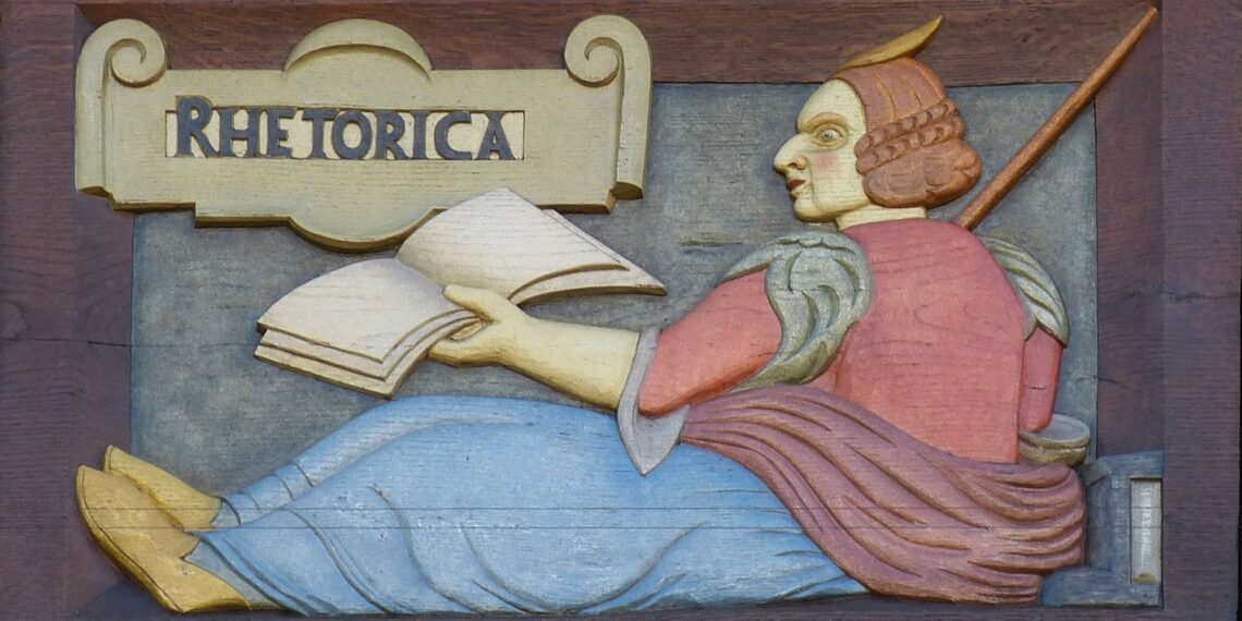 Man met een boek Man met een boek over retorica
