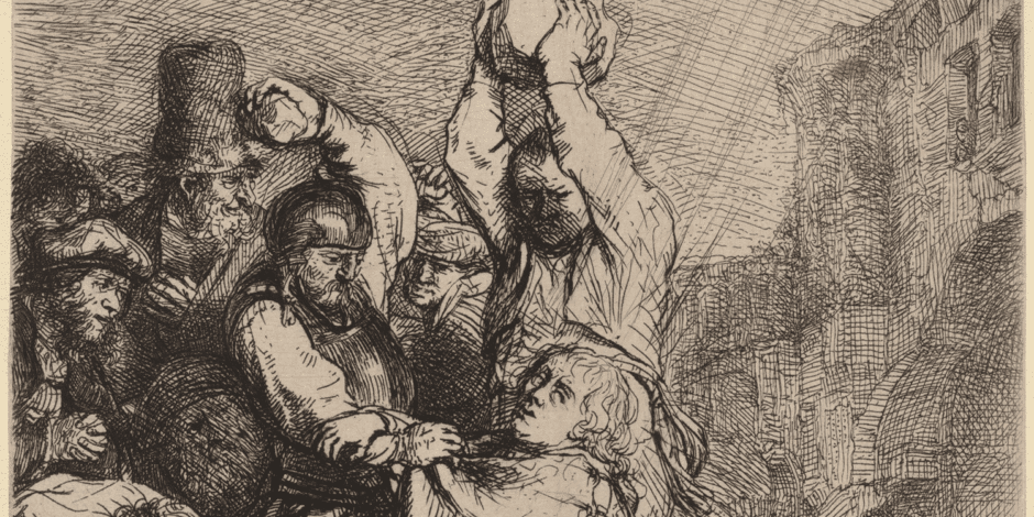 De steniging van Stefanus. Rembrandt, 1635. The National Gallery of Art. Washington DC.
