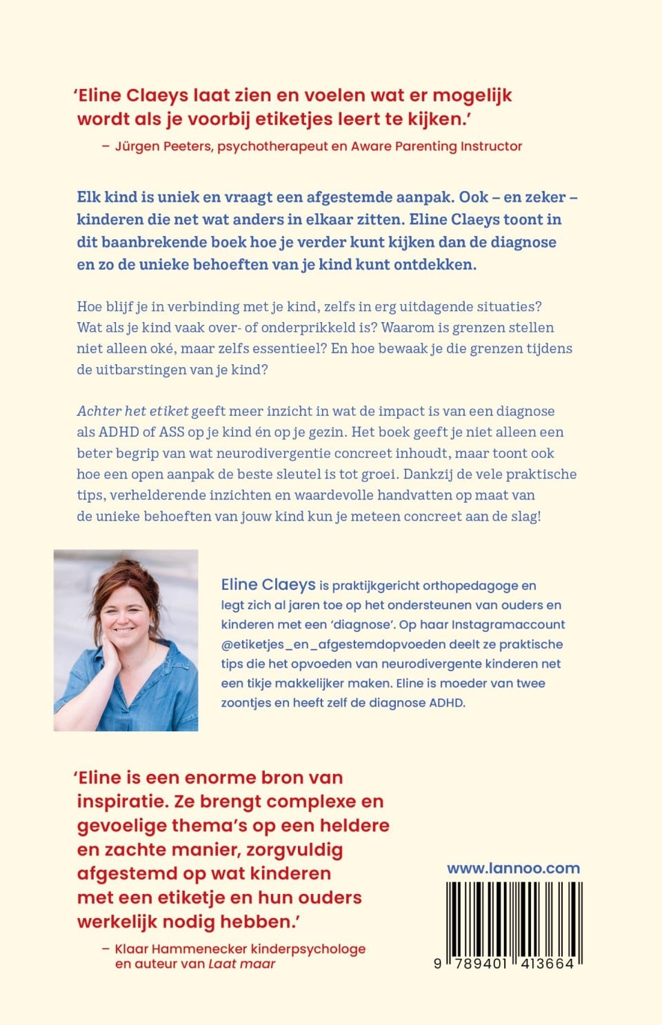 Achter het etiketbackcover