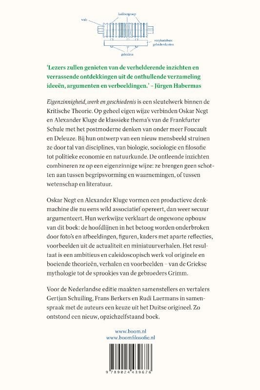 Eigenzinnigheid, werk en geschiedenisbackcover