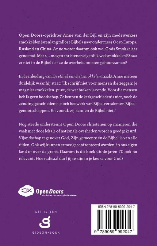 De ethiek van het smokkelenbackcover