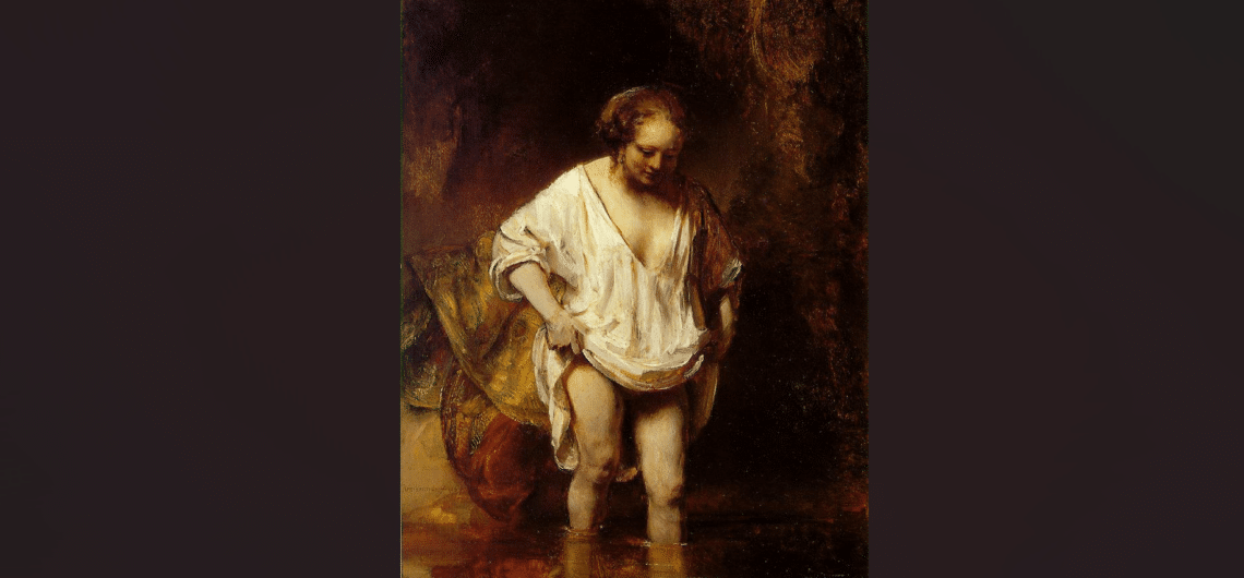 Badende vrouw ‘Badende vrouw’, Rembrandt van Rijn (1654), National Gallery, Londen