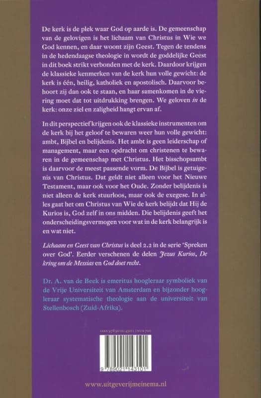 Lichaam en Geest van Christusbackcover