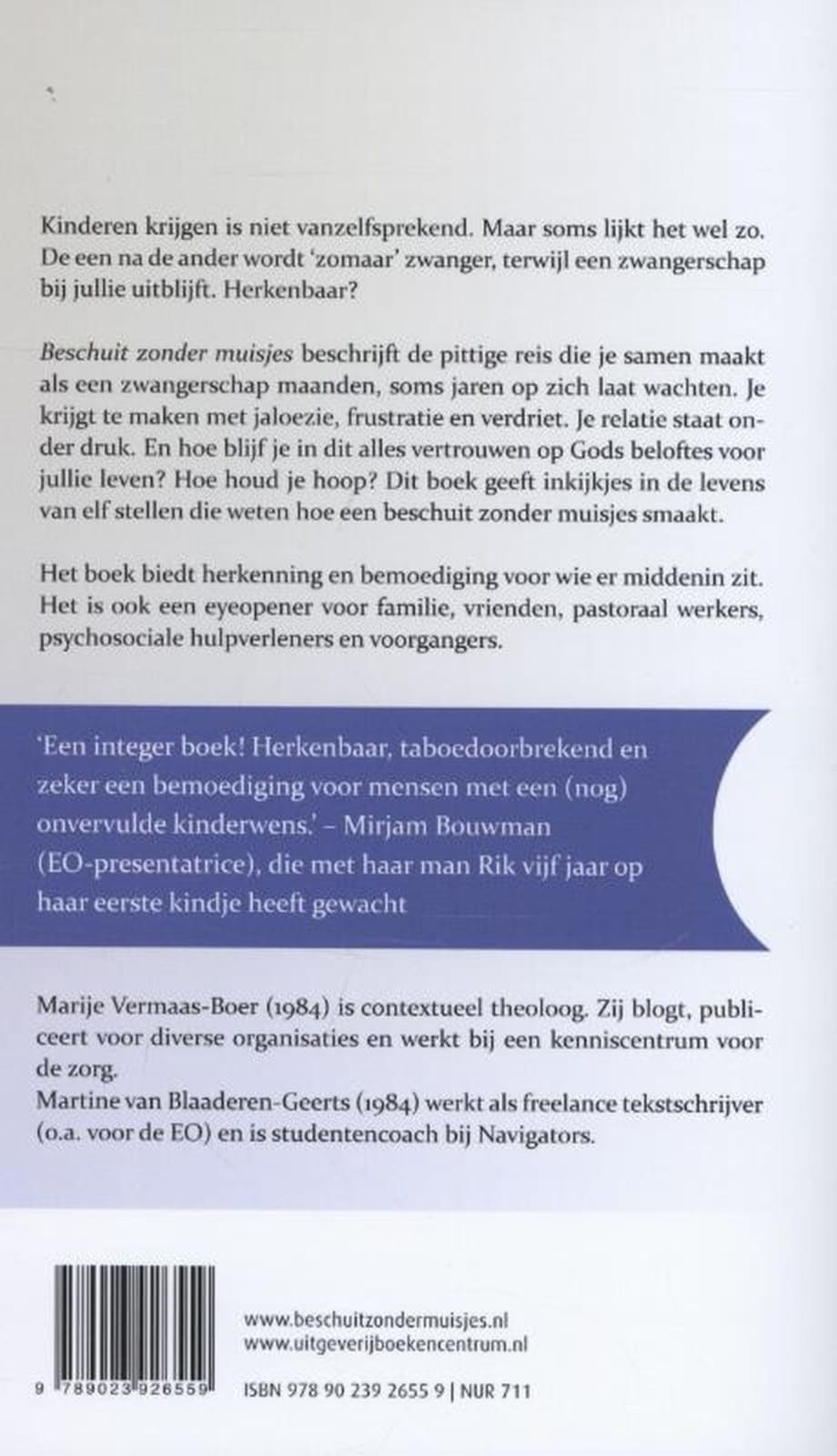 Beschuit zonder muisjesbackcover