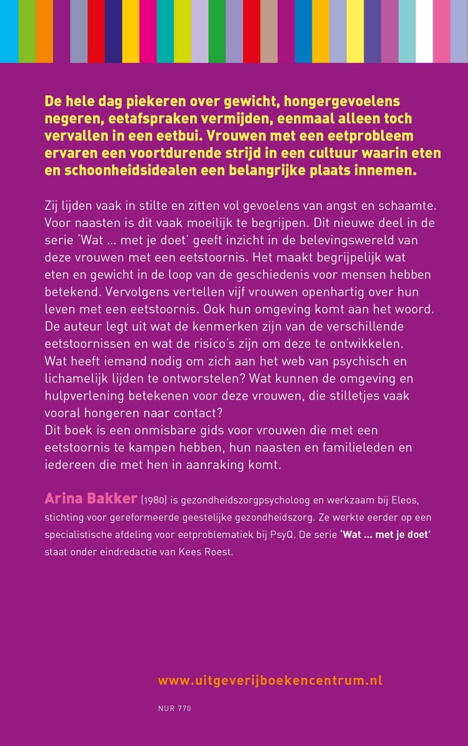 Wat een eetstoornis met je doetbackcover