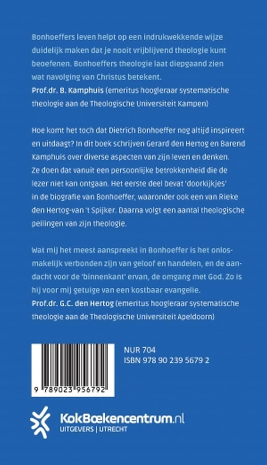 Geïnspireerd en uitgedaagd door Dietrich Bonhoefferbackcover