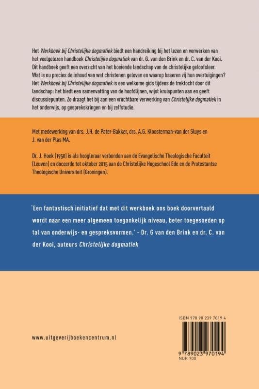 Werkboek bij de Christelijke dogmatiekbackcover