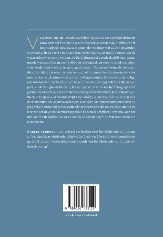 Geschiedenis van het Ministerie van Justitie 1945‐1971backcover