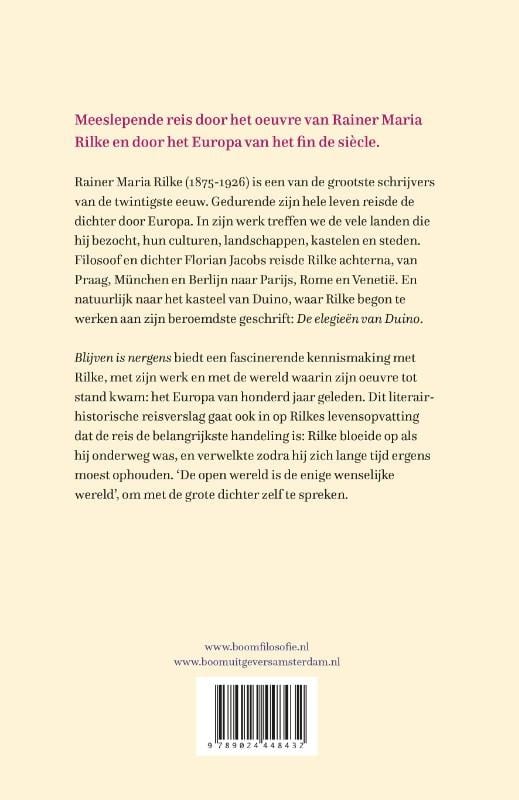 Blijven is nergensbackcover