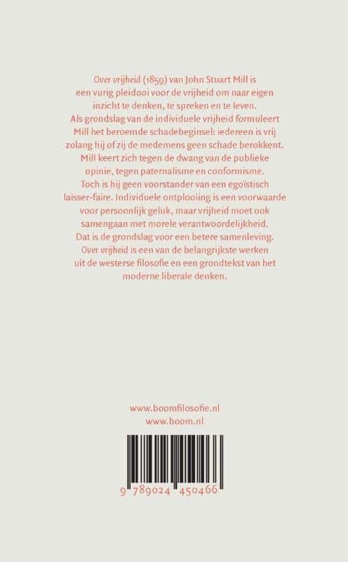 Over vrijheidbackcover