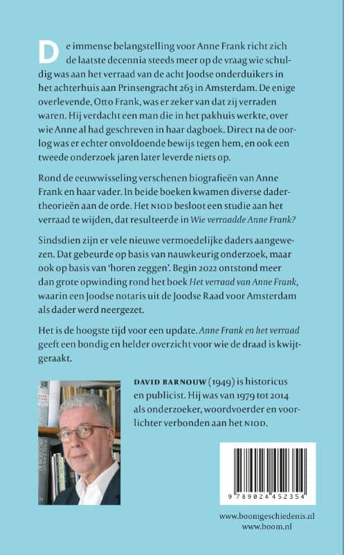 Anne Frank en het verraadbackcover