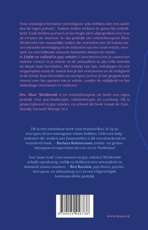 Liefde en vrijheid in Gay-relatiesbackcover