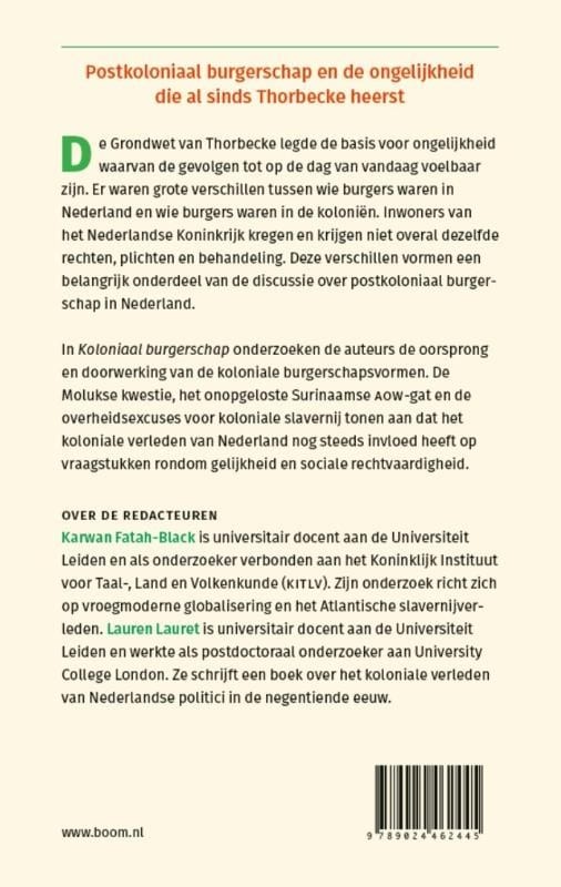 Koloniaal burgerschapbackcover