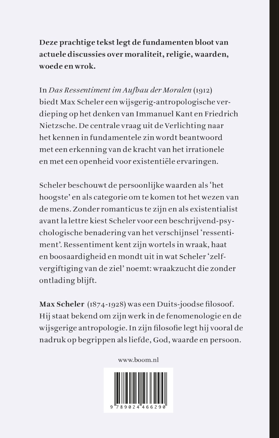 Het ressentiment in de moraalbackcover