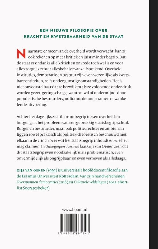 Onbegrepen overheidbackcover