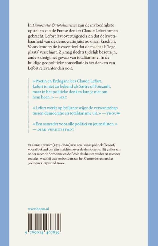 Democratie en totalitarismebackcover
