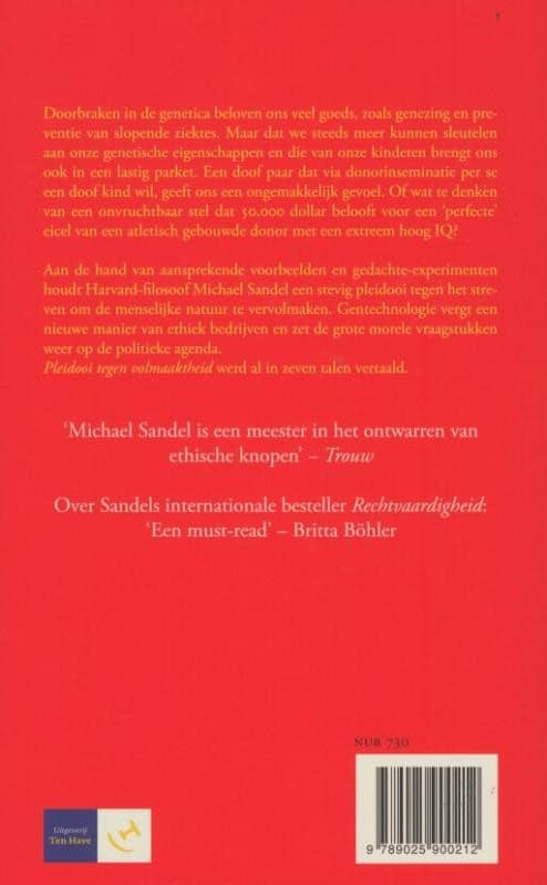 Pleidooi tegen volmaaktheidbackcover