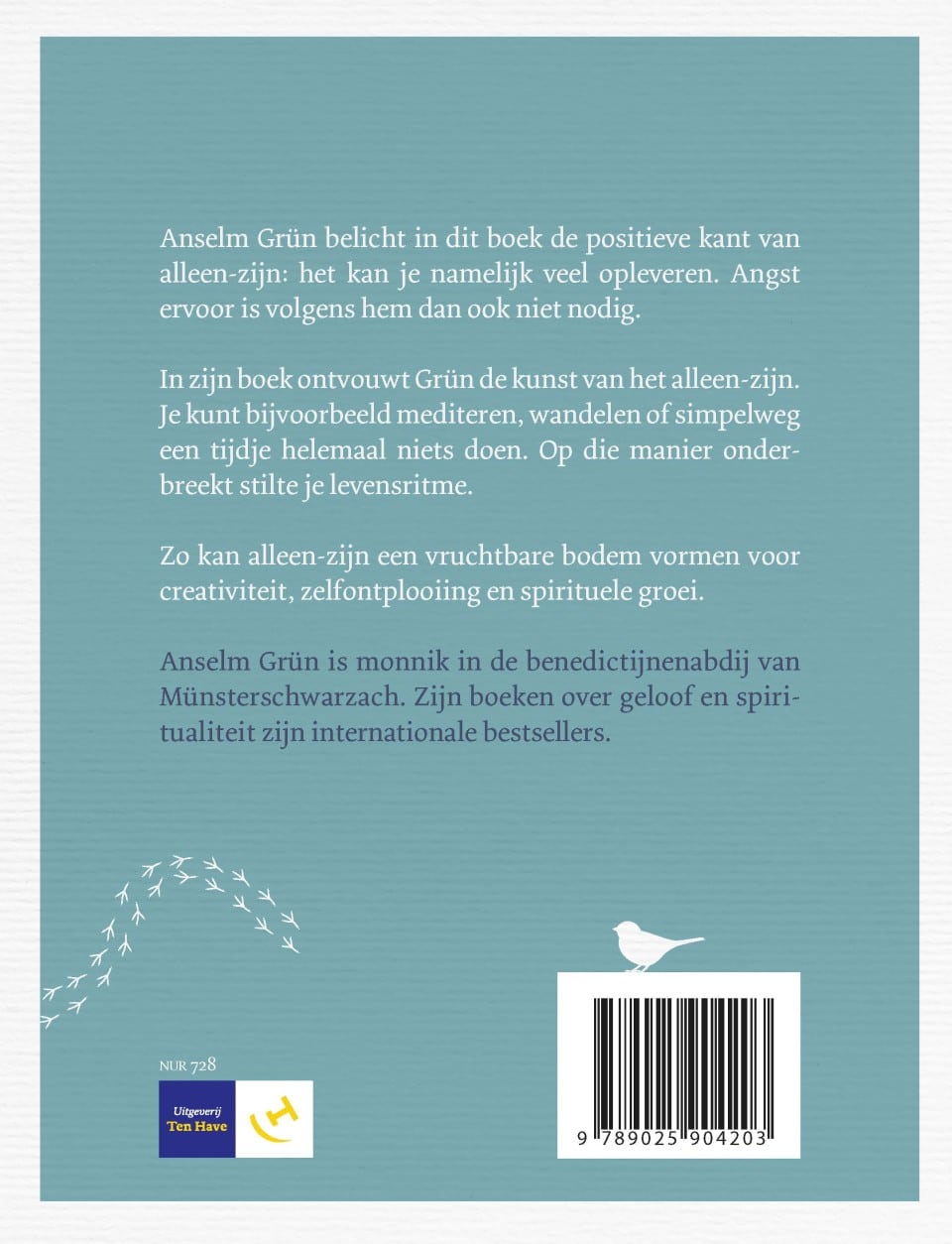 De kunst van het alleen zijnbackcover