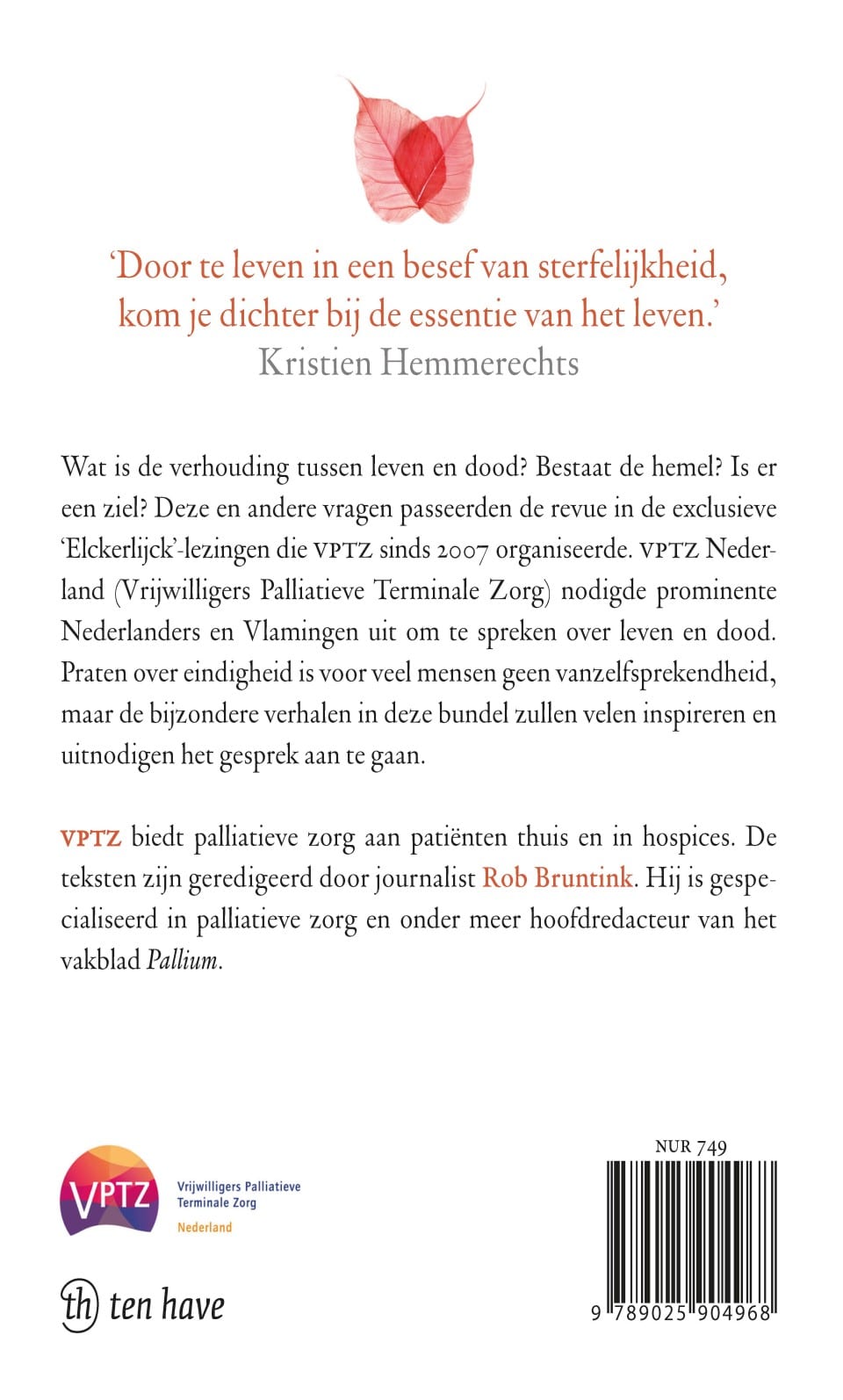 Over de dood gesprokenbackcover