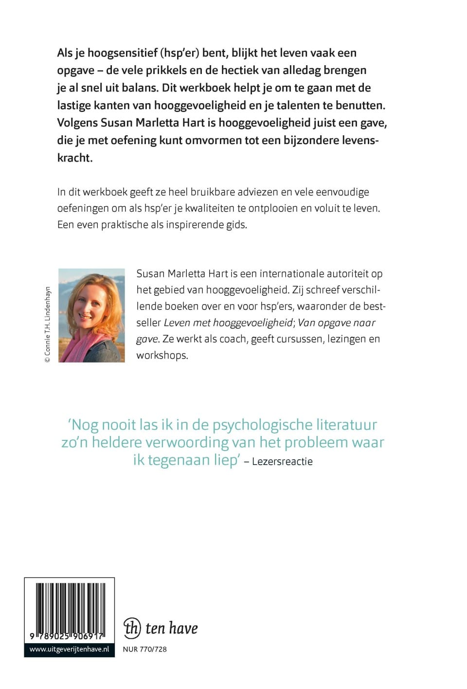 Leven met hooggevoeligheid-Het werkboekbackcover