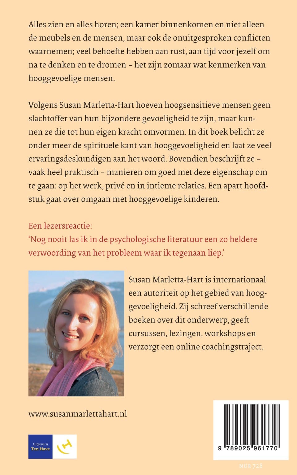 Leven met hooggevoeligheidbackcover