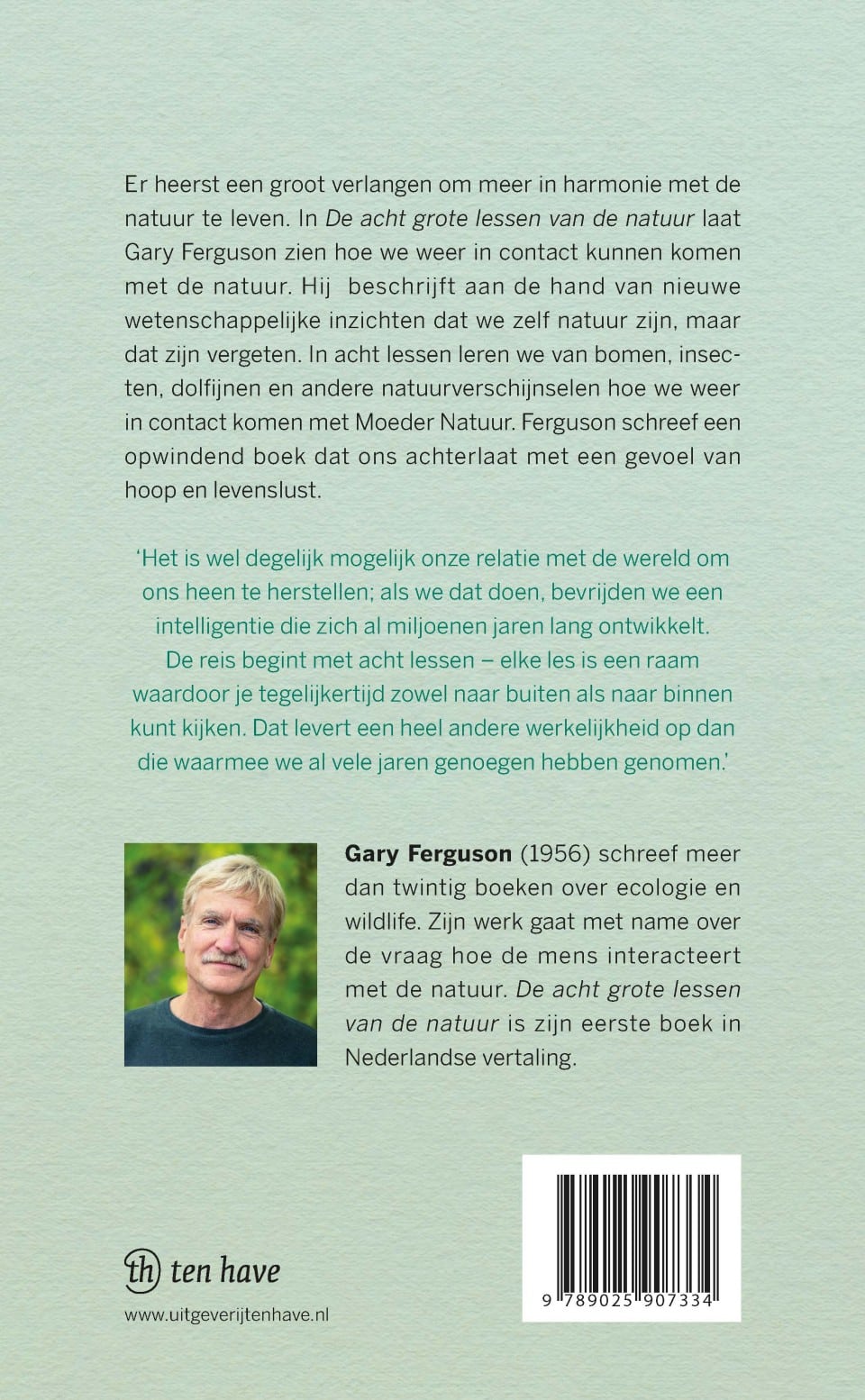 De acht grote lessen van de natuurbackcover
