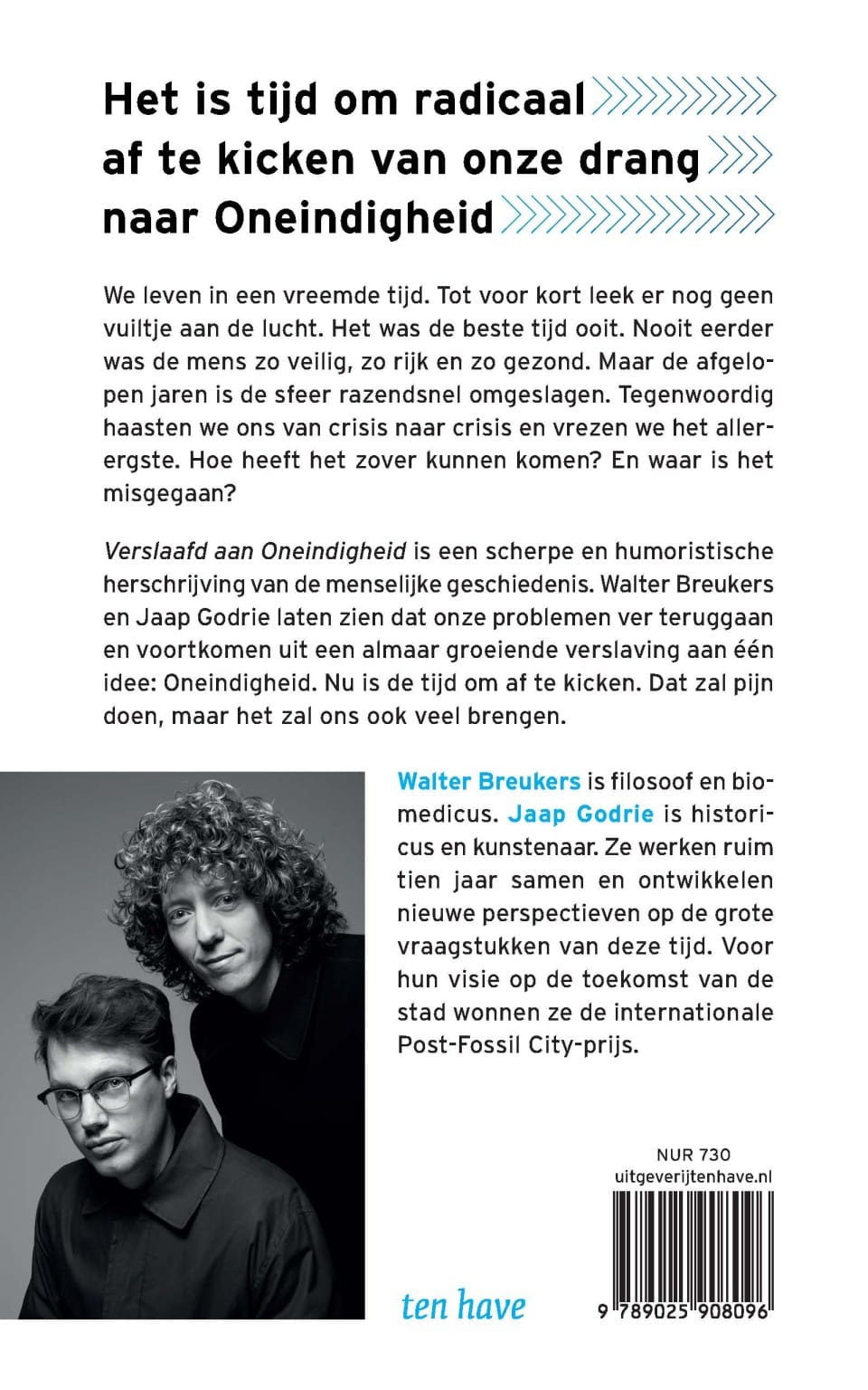 Verslaafd aan Oneindigheidbackcover