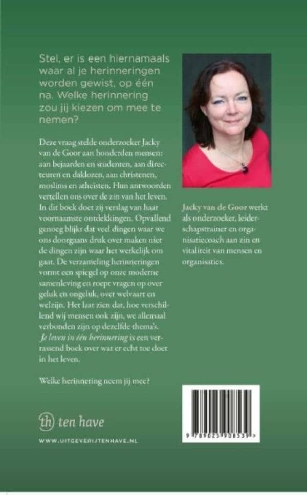 Je leven in één herinneringbackcover