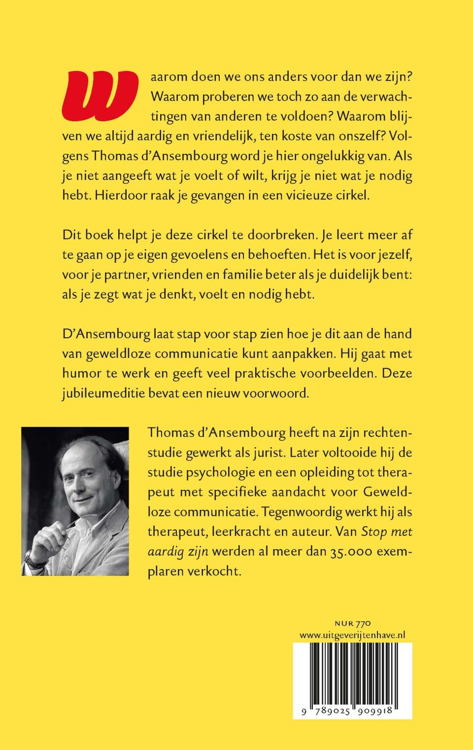 Stop met aardig zijnbackcover